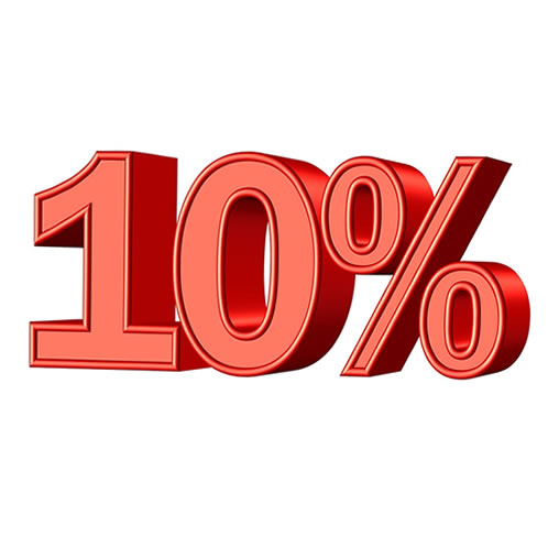 10%